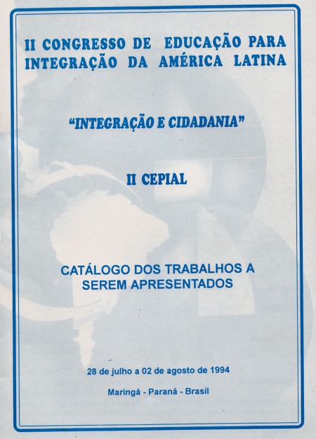 Tapa del catálogo de trabajos del II CEPIAL, 1994
